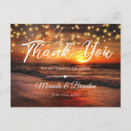 Elegant Beach String Ljus Sommar Tack Vykort