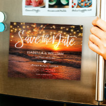 Elegant Beach Summer Bröllop spara datum Card