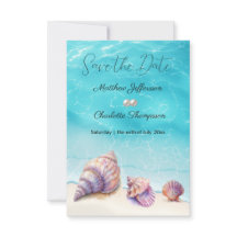 Elegant Beach Wedand Seashells Pearls Nautical
