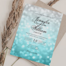 Elegant Beach Wedding Bokeh Ljus QR OSA
