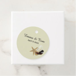 Elegant Beach Wedding Coastal Ocean Destination Gåvor Etiketter