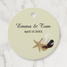 Elegant Beach Wedding Coastal Ocean Destination Gåvor Etiketter
