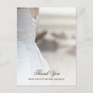 Elegant Beach Wedding Gown Möhippa Tack Vykort