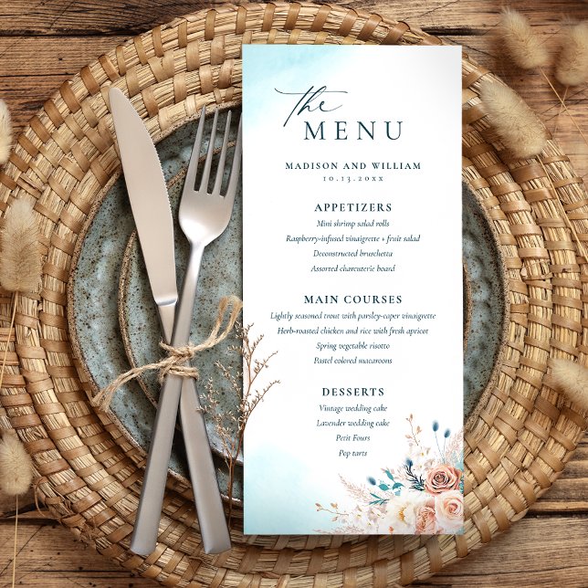 Elegant Beach Wedding Menu (Skapare uppladdad)