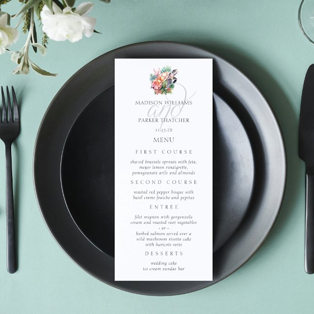 Elegant Beach Wedding Menu Meny (Skapare uppladdad)