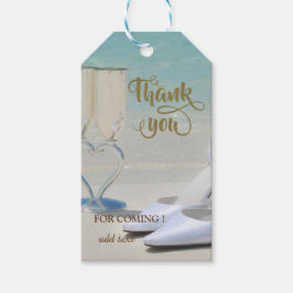 Elegant Beach Wedglass Glass,High Hells Tack Presentetikett