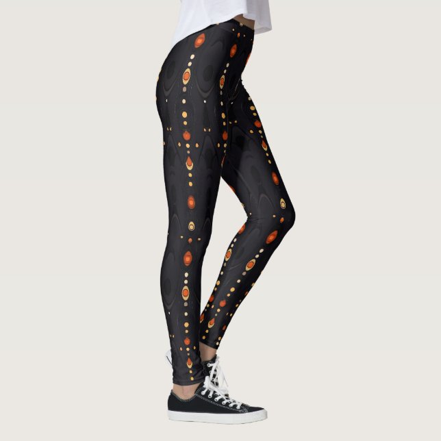 Elegant Bead Mönster Leggings (Höger)