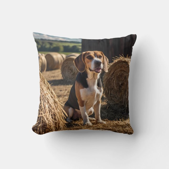 Elegant Beagle Dekorativ kudde (Framsida)