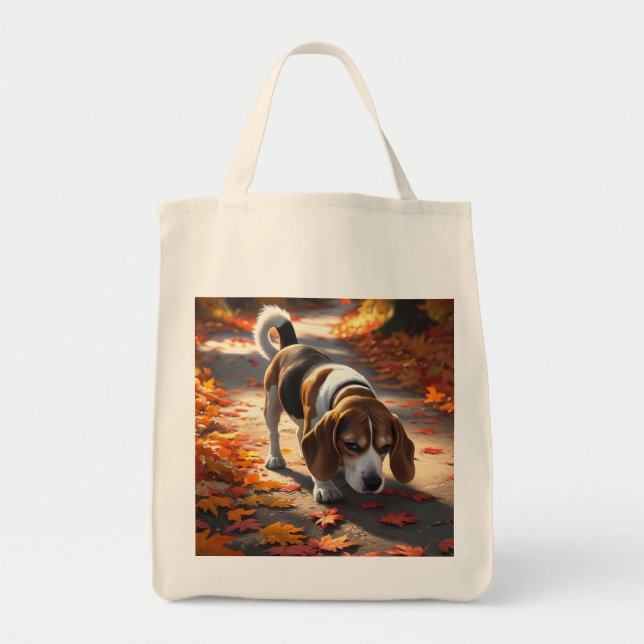 Elegant Beagle Livsmedel Tote Tygkasse (Framsidan)