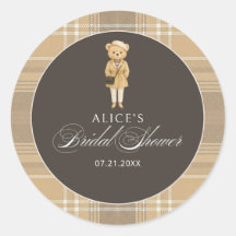 Elegant Bear Navyblå Baby Shower