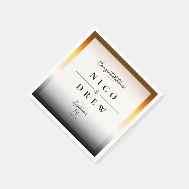 Elegant Bear Pride Bröllop Pappersservett (Hörn)