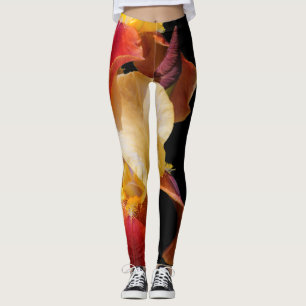 Elegant Bearded Iris Germanica med flera Färgader Leggings