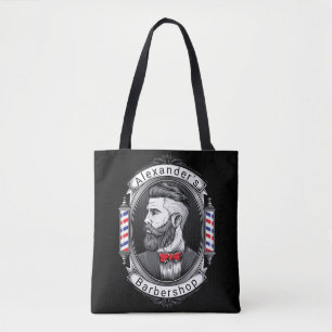Elegant Bearded Man Barbershop Personalize Tygkasse
