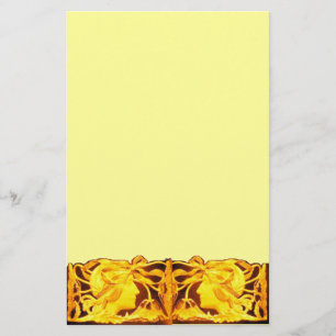 ELEGANT BEAUTY/DAM MED GULT BOW OCH FLÖDEN BREVPAPPER
