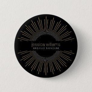 Elegant Beauty Guld Sunburst Black Knapp