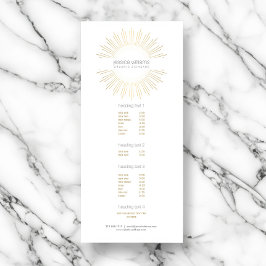 Elegant Beauty Guld Sunburst Cosmetolog, Salon Reklamkort