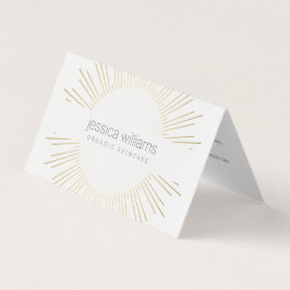 Elegant Beauty Guld Sunburst Lash Aftercare Visitkort