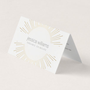 Elegant Beauty Guld Sunburst Lash Aftercare Visitkort
