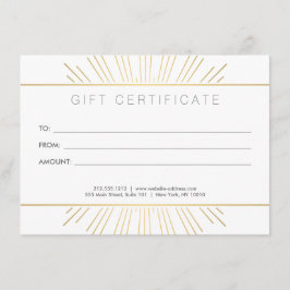 Elegant Beauty Guld Sunburst Salon Gift Card