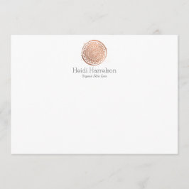Elegant Beauty Mandala Logotyp Ro Guld Anteckningskort