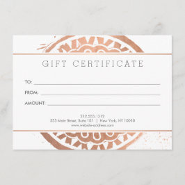 Elegant Beauty Mandala Logotyp Ro Guld Gift Card