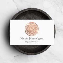 Elegant Beauty Mandala Logotyp Ro Guld Visitkort