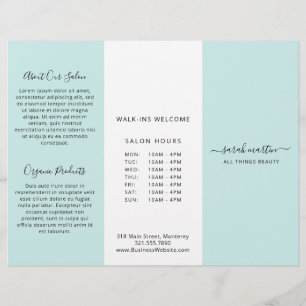 Elegant Beauty Salon Turcos Trifold Brochure