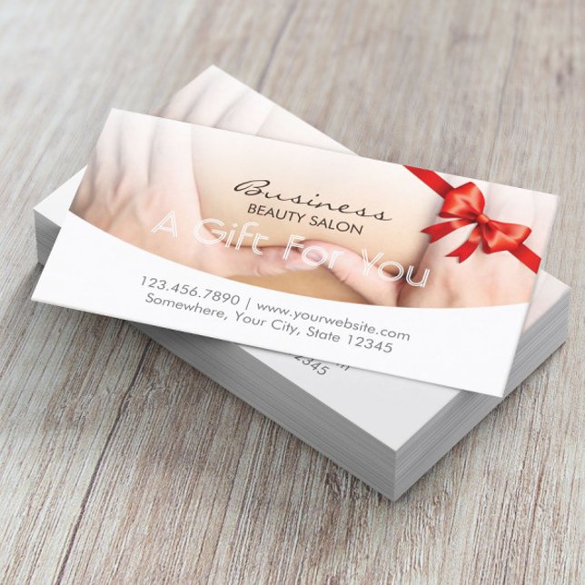 Elegant Beauty Therapy Salon Gift Certificate Rabattkort (Skapare uppladdad)