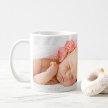 Elegant bebis födelseannonsering – med foto