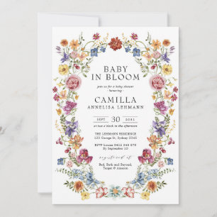 Elegant Bebis i Bloom Barnkalas Inbjudningar