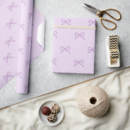 Elegant bebisflicka shower Preppy lila bow mönster Presentpapper