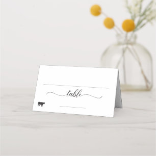 Elegant Beef Meal Option Bröllop-platskort Placeringskort