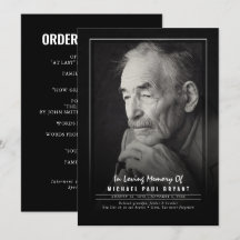 Elegant-begravningsprogram med foto