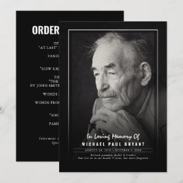 Elegant-begravningsprogram med foto program