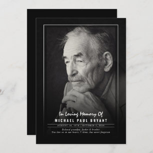 Elegant begravningsprogram med foto program