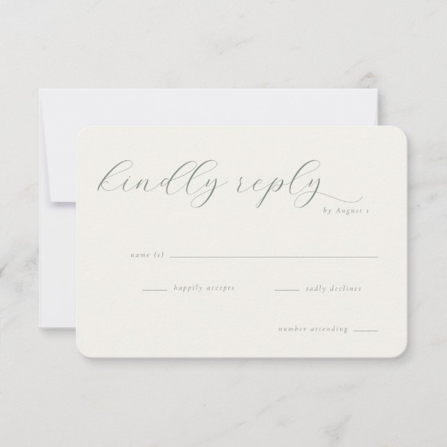 Elegant Beig RSVP-kort OSA Kort (Framsida)