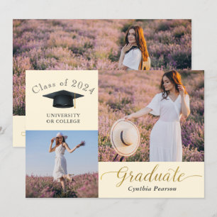 Elegant Beige 3 Photo Studenten-meddelande Meddelande