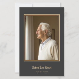 Elegant Beige and Charcol Memorial Photo Funeral