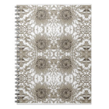 Elegant Beige Blommig Journal Anteckningsbok