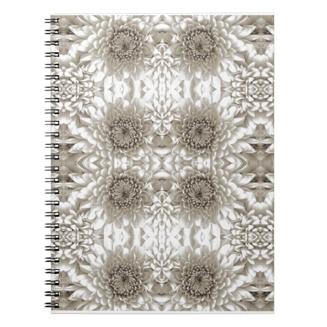 Elegant Beige Blommig Journal Anteckningsbok (Framsidan)
