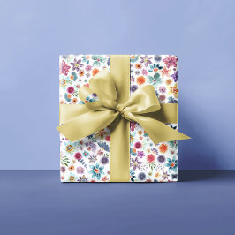 Elegant Beige Botanisk Blommig Trädgård med Vilda  Presentpapper