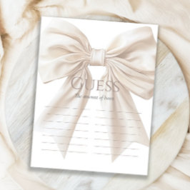 Elegant Beige Bow gissar hur många spel