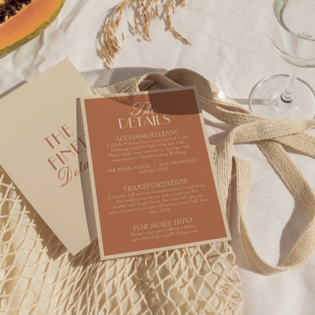 Elegant Beige Bronsgjutare Gammaldags Boho Bröllop Tilläggskort (Skapare uppladdad)