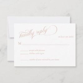 Elegant Beige Calligraphy Bröllop OSA Kort