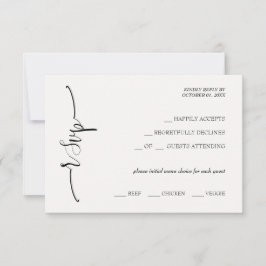 Elegant Beige Calligraphy OSA Kort