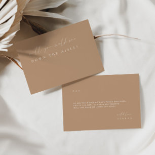 Elegant Beige Frieri mig med Aisle-kortet Inbjudningar