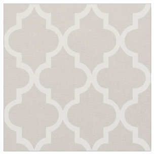 Elegant Beige Marockansk Quatrefoil Mönster Tyg