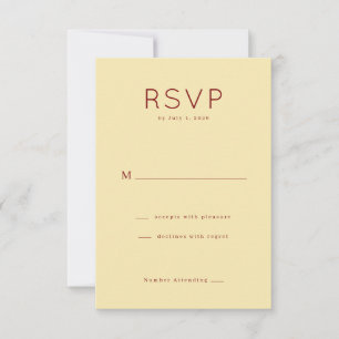 Elegant Beige Minimalist RSVP OSA Kort