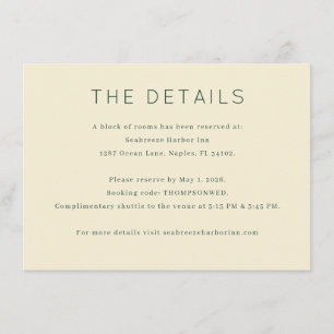 Elegant Beige Minimalistisk Typografisk Tilläggskort