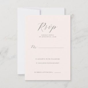 Elegant Beige Minimalistiskt RSVP OSA Kort